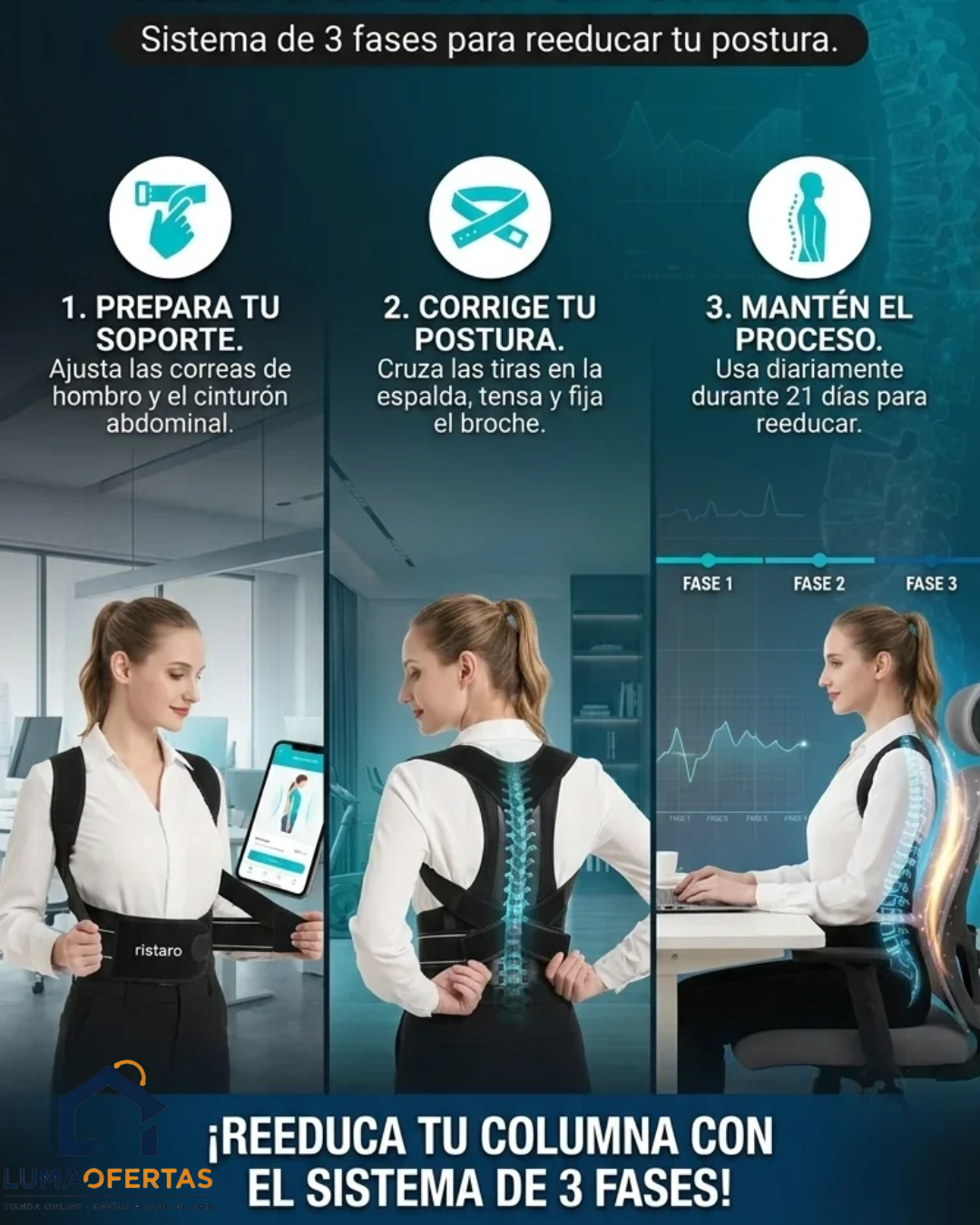Corrector de Postura Unisex - Faja Soporte Espalda